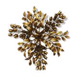 Gilded Italian Hollywood Regency metal wall lamp or flush light by Hans Kögl