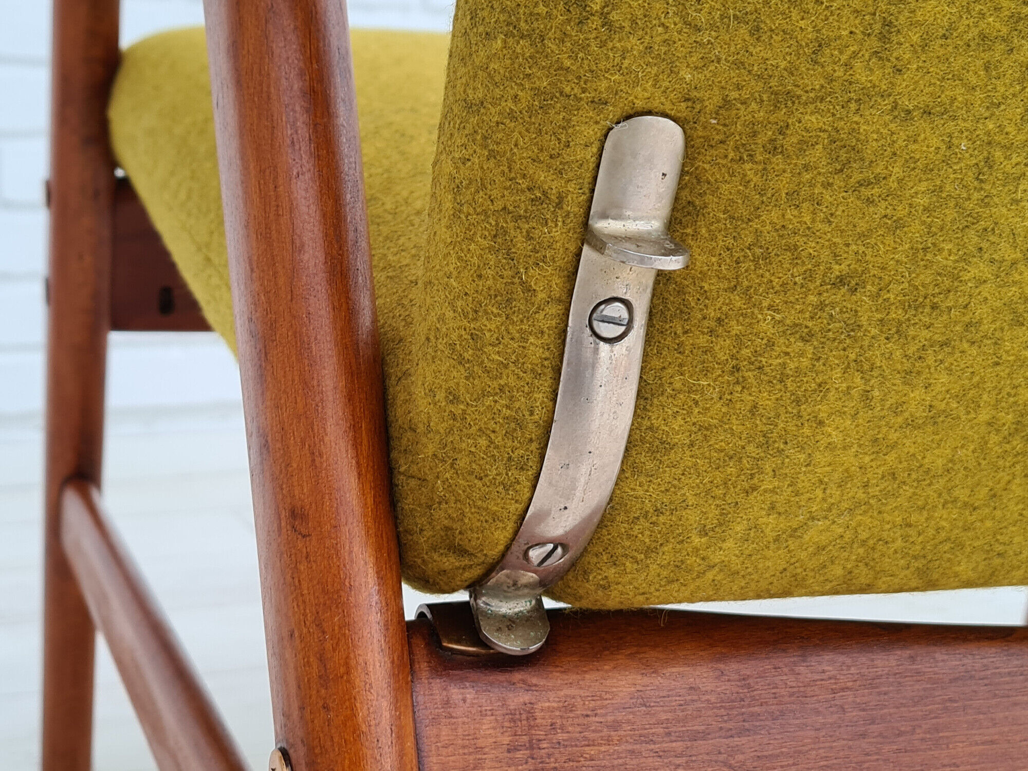 Alf Svensson, 60s, armchair model Kontur, completely restored, furniture wool