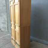 Former wardrobe of the Bank of France in light oak, 2 doors, years 30