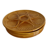 5 assiettes à coquillages vintage