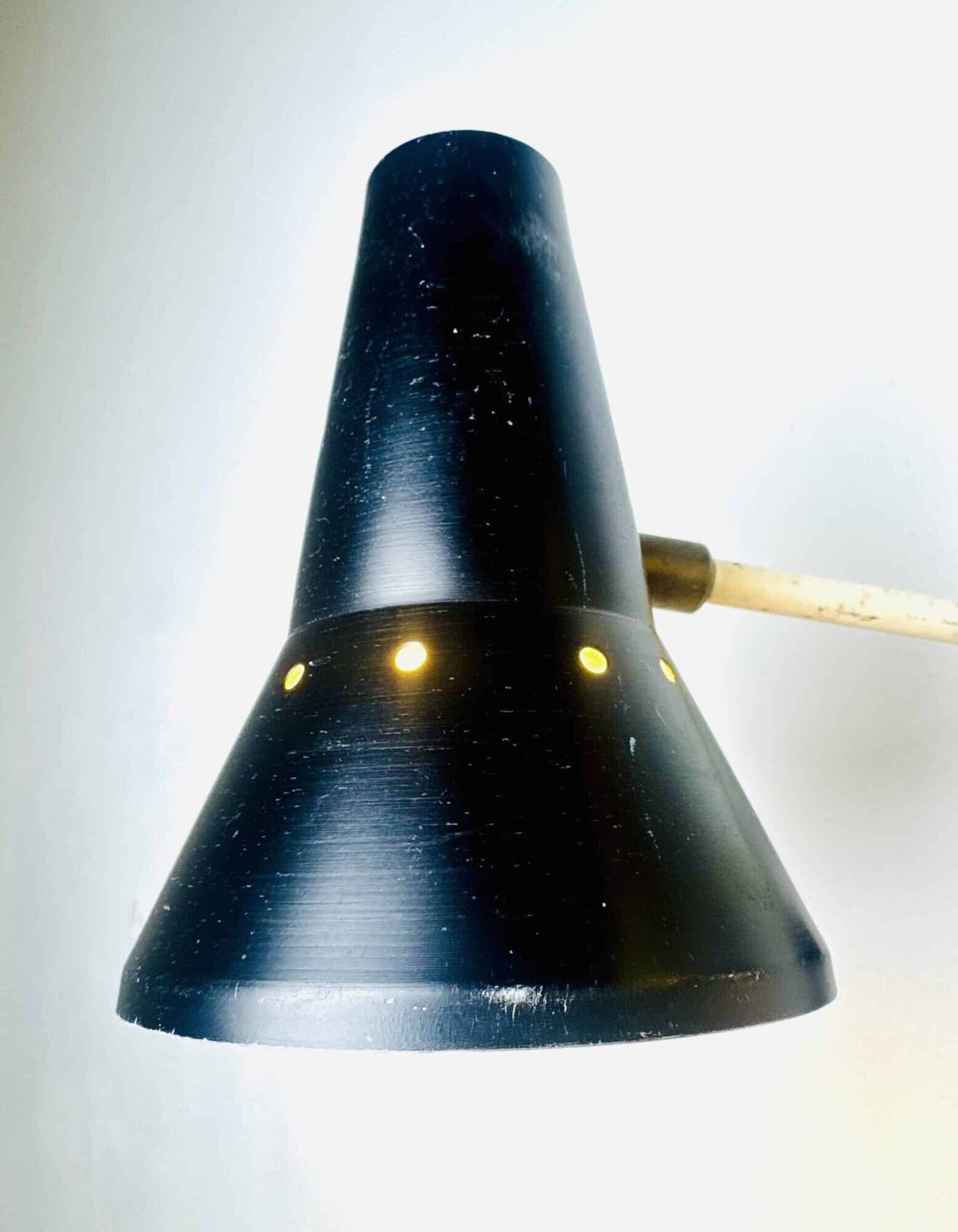 Double Cone Wall Lamp By J.J.M. Hoogervorst For Anvia Nederland, The Netherlands Early 1950S