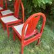 4 chaises bois rouge Baumann Argos