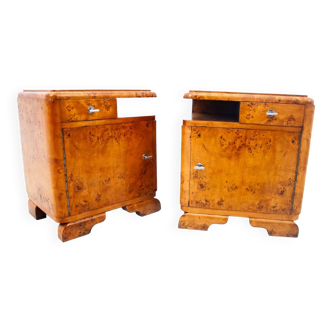 A pair of vintage bedside tables, Poland, 1950s