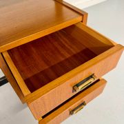 Vintage Italian design desk from the 1960s in wood and metal.