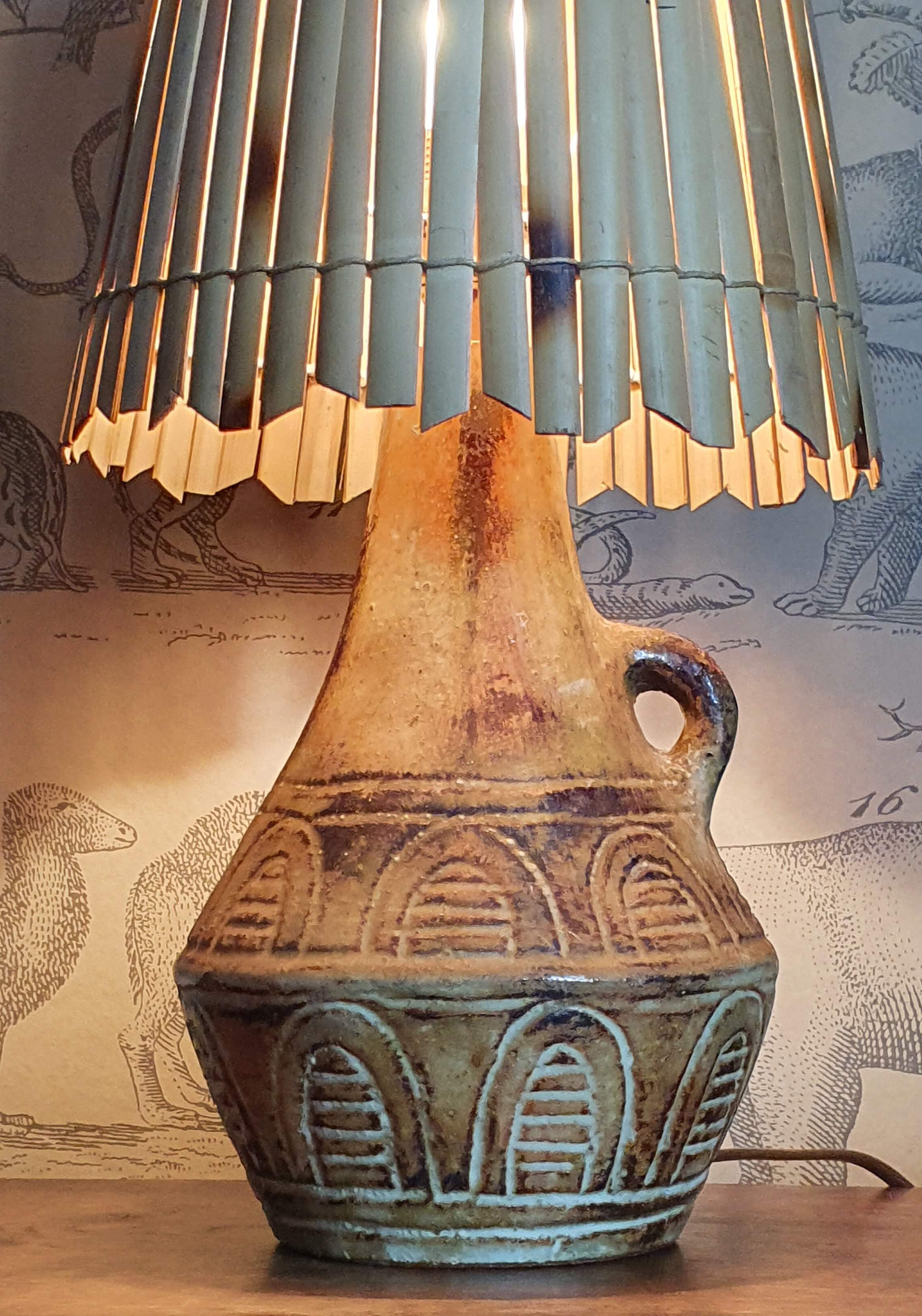 Olivier Pettit Vallauris ceramic lamp