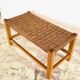 Stool bench wood and rope vintage bohemian spirit