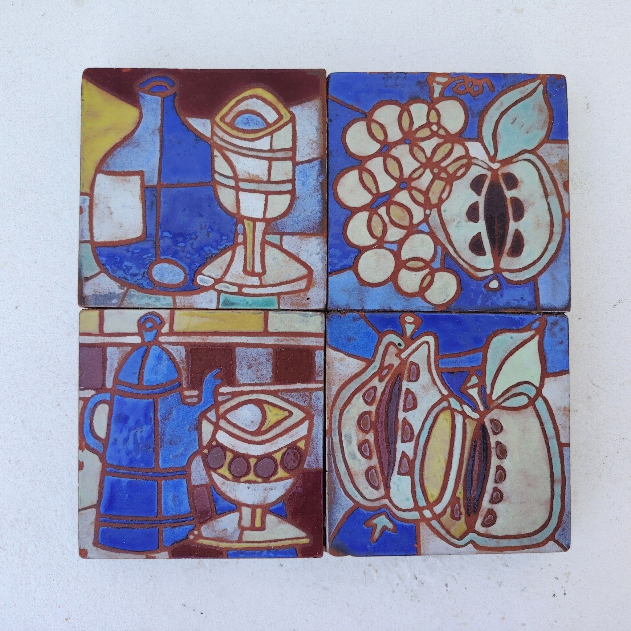 Ceramic trivet, Dominique Baudart, vintage