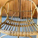 Rattan shell armchair 1960/70