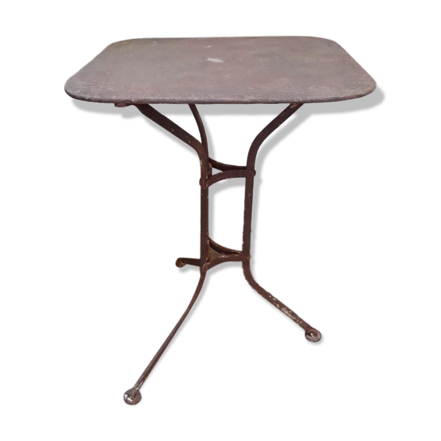 Pedestal table, wrought iron garden table