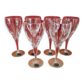 Coffret de 6 verres à vin en cristal de Lorraine neuf