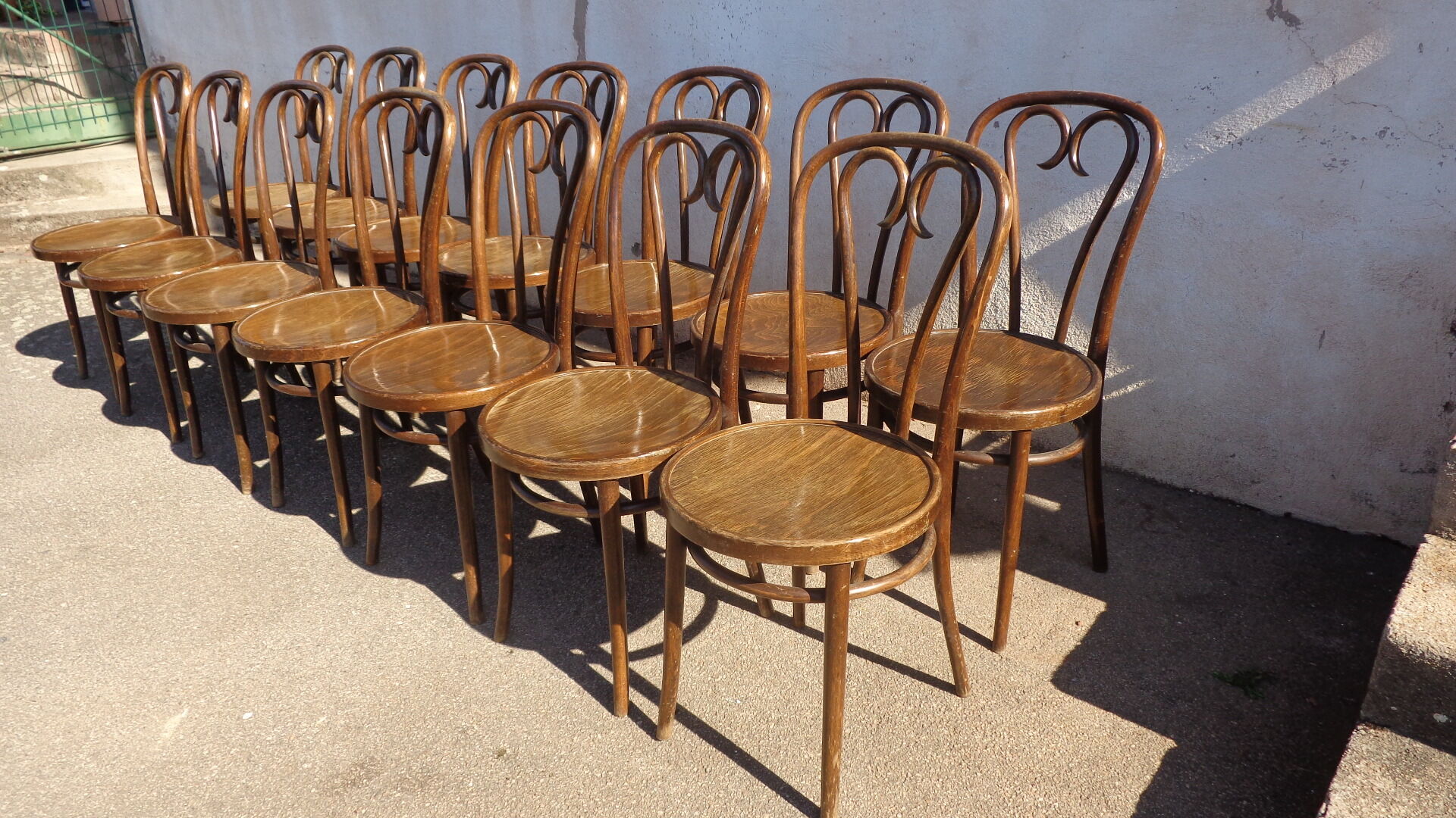 Set of 14 bistro chairs