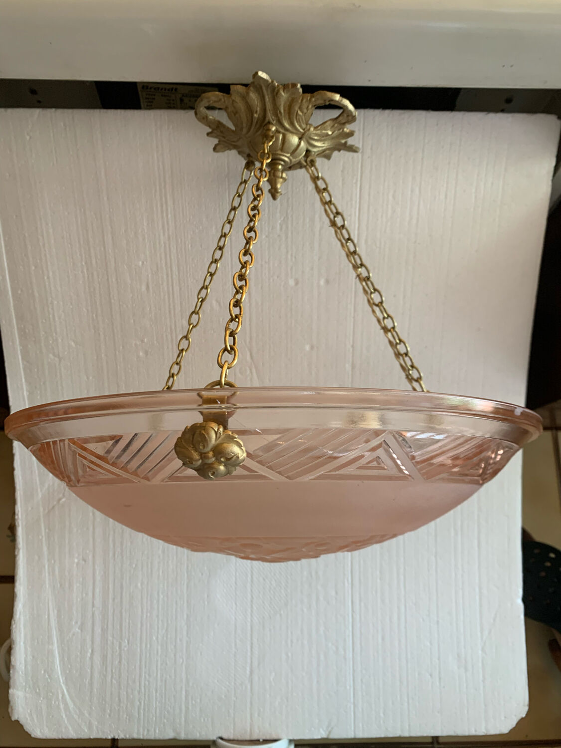 Vintage washbasin ceiling lamp