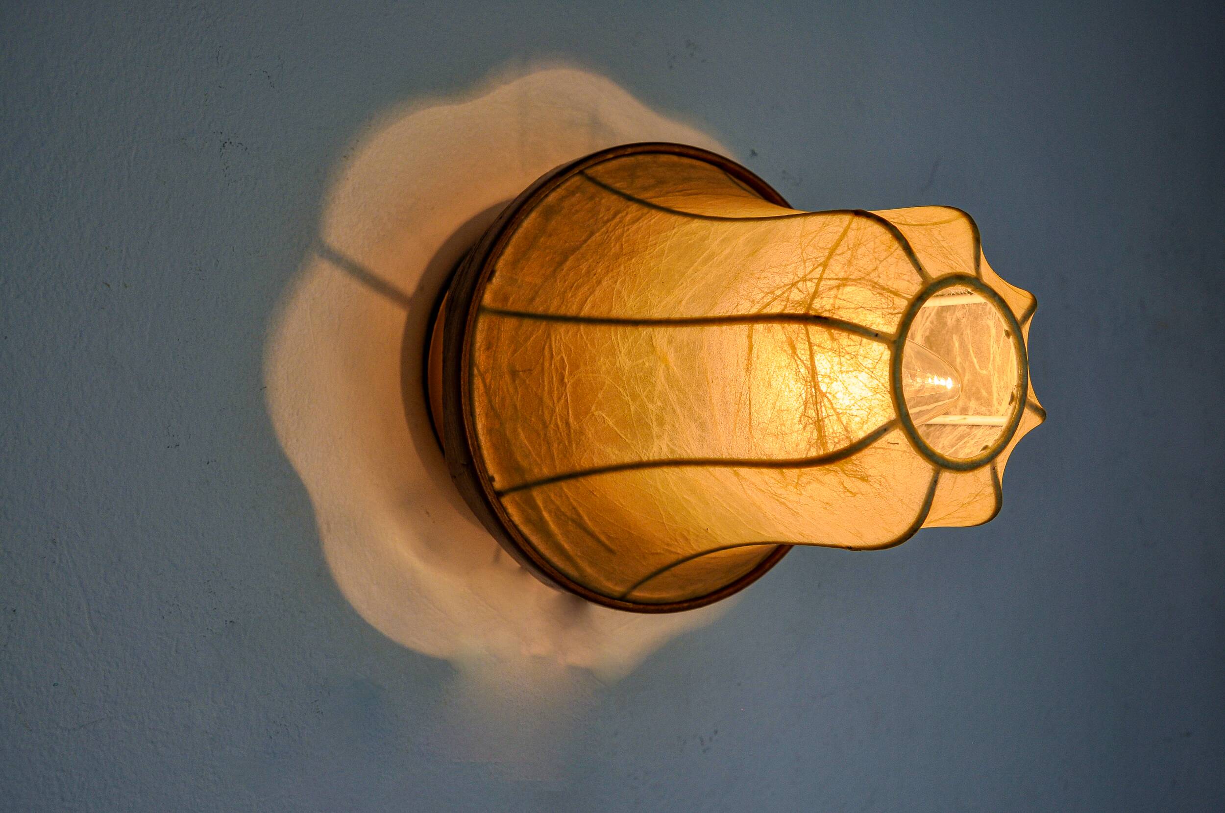 Pear-shaped “cocoon” wall lamp, Italy, 1960