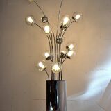 Mid-Century Modern Chrome Italian Floor Lamp by Lumi