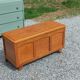 Vintage 1950s oak chest with compass feet
