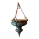 Chandelier / sanctuary lamp / church pendant light / copper and bronze censer