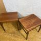 Mid Century Retro Vintage Teak Pair of Side Tables / Lamp Tables / Bedside