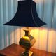 Brass lamp with bespoke pagoda lampshade