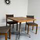Belform small wooden and metal dining table from the 80s