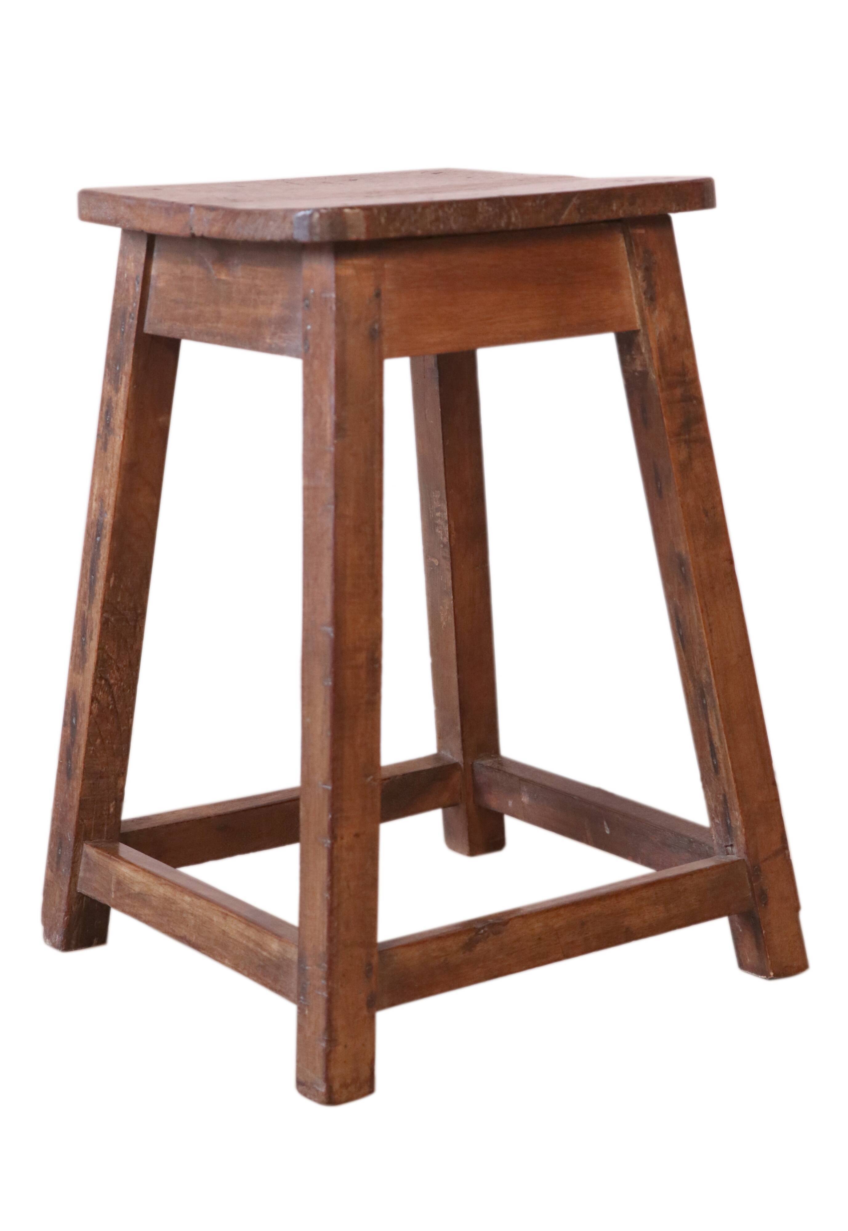 Old Burmese teak workshop stool