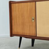 4-door sideboard in light beige and German wood from the 60s
