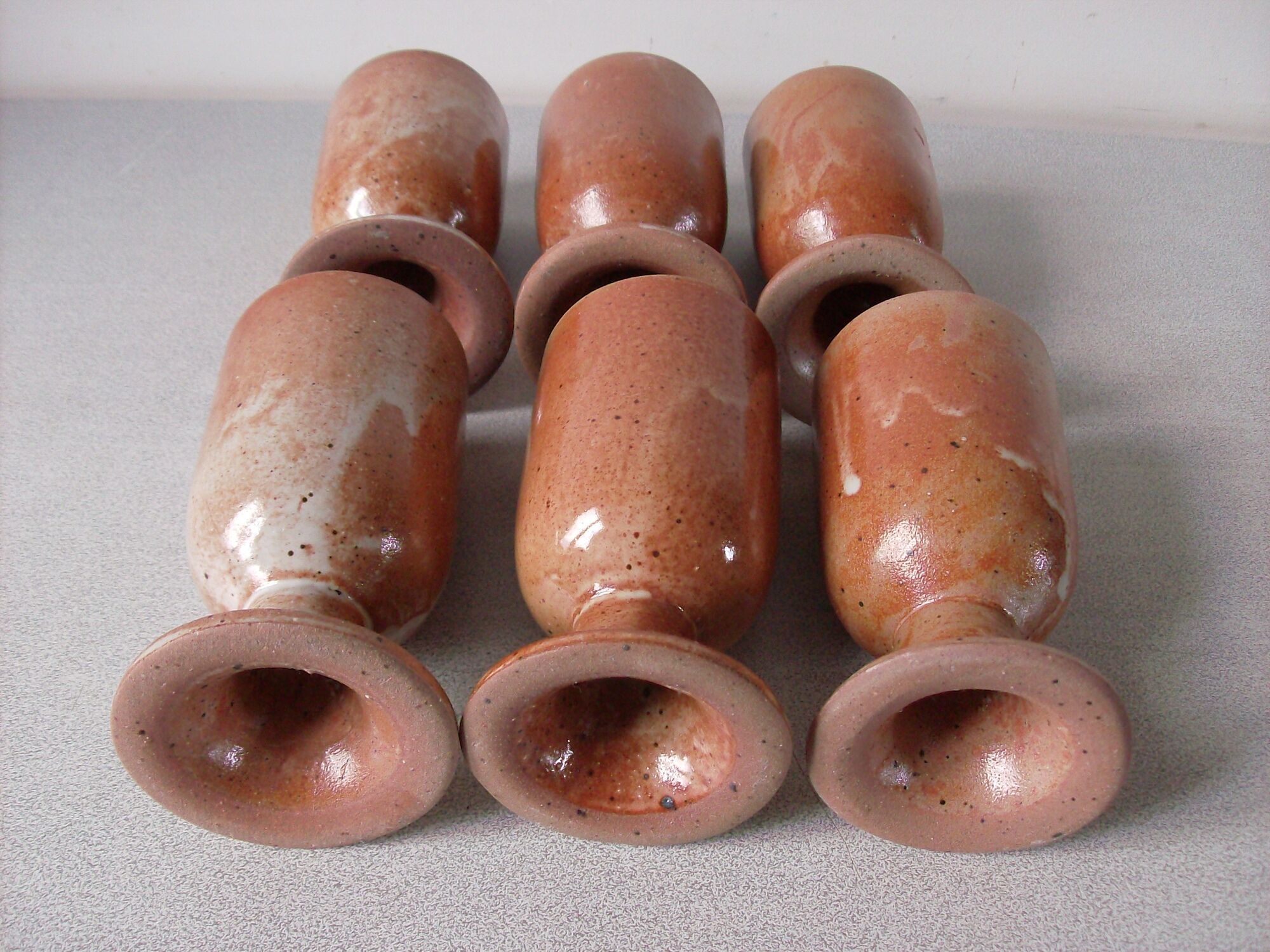 Old service of 6 mazagrans stoneware cup pottery deco kitchen countryside