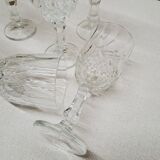 Set of 6 chiseled glass digestive glasses