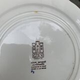 Assiette plate de collection, Gien, peinte a la main, signee MB, made in france, vintage