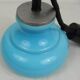 suspension opaline bleu monte baisse vintage 1970