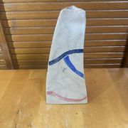 Vase HILBORN Pottery Design Céramique Grise Lignes Géométriques Vintag