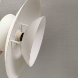 White hanging lamp from the 1980s, produced by Form-Light Denmark.