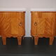 Pair of bedside lemon tree and brass