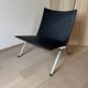 PK22 Lounge Chair by Poul Kjærholm for Fritz Hansen, Black Leather, 2007