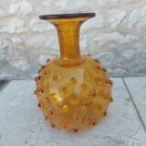 Vase herisson , vintage amber color