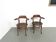 Pair of Thonet Office Armchairs – Bent Beech & Pyrograved Seats