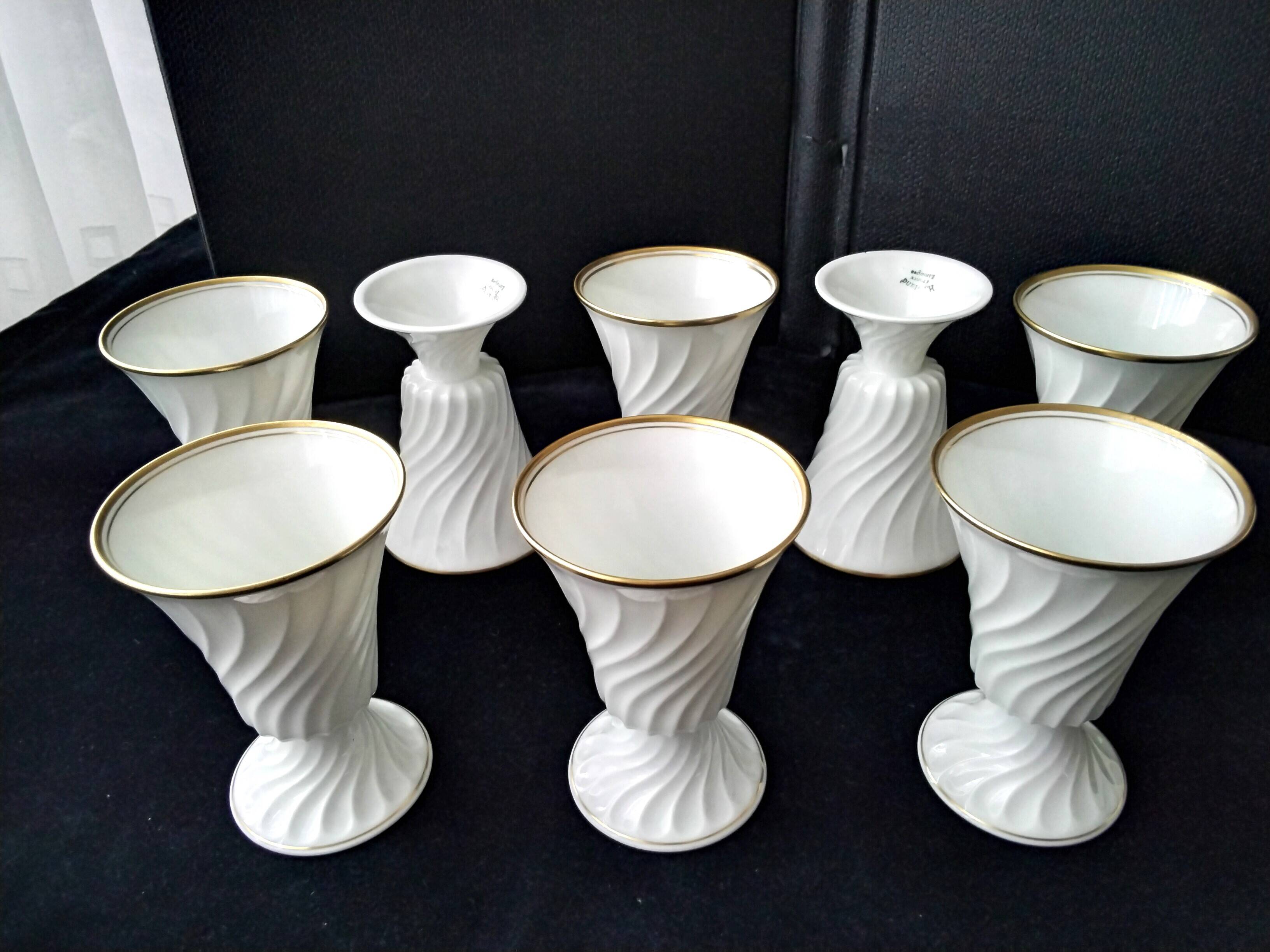 8 Mazagrans in Haviland Limoges Porcelain