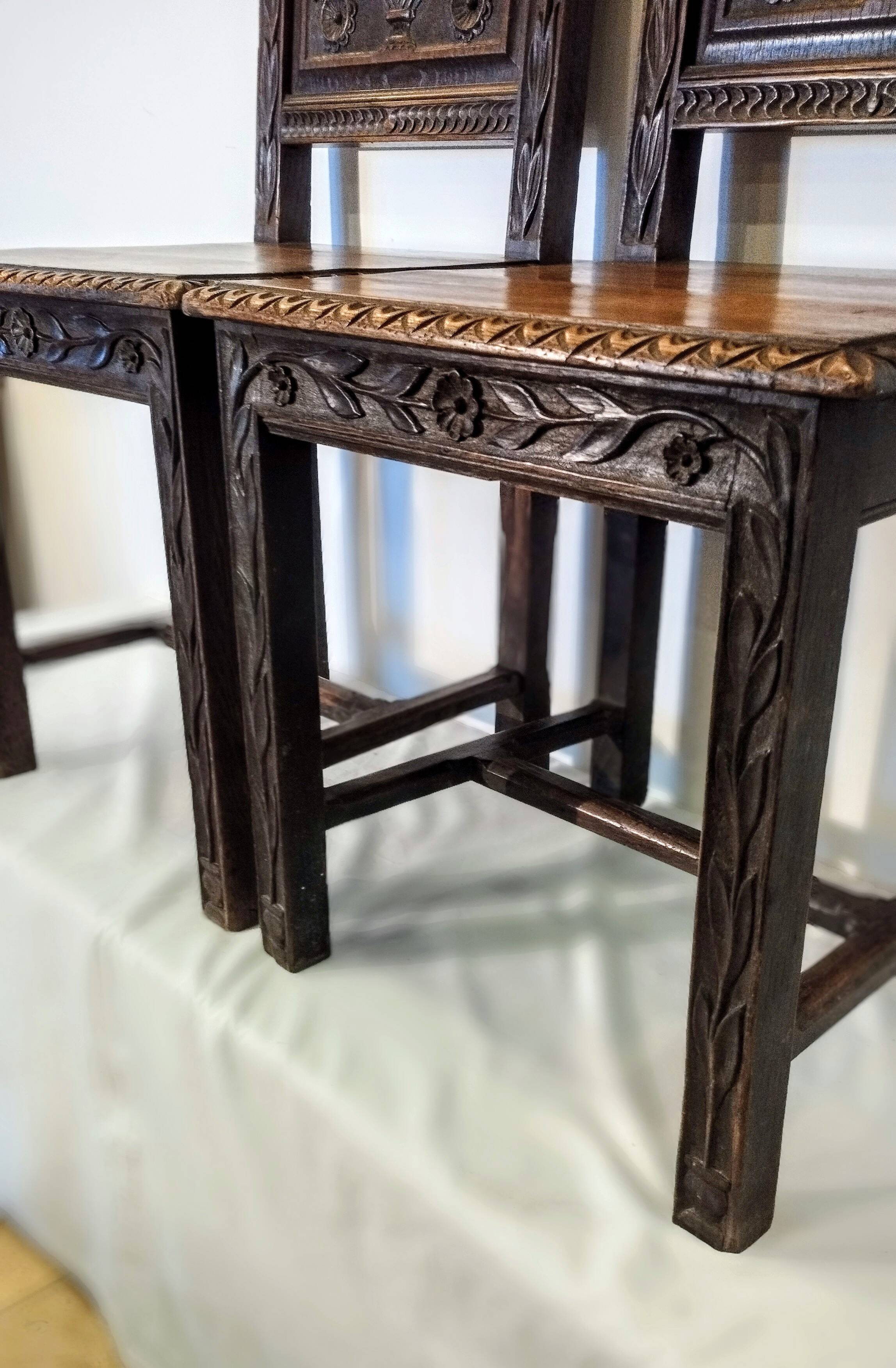 Pair of Breton chairs from the late 19th century.