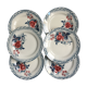 Set of 6 dessert plates "Olga" Digoin Sarreguemines