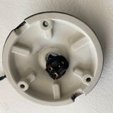 Pair of old round pendant lamps 15 cm vintage