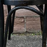 4 Thonet style bistro chairs in blackened curved wood