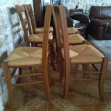 Set of 6 straw chairs