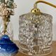 Baladeuse tulipe vintage en verre moulé