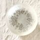 Ceiling light in glass and silver metal, flowery decor