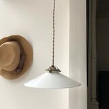 Opaline suspension with porcelain socket