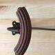 Vintage patère in red wood and metal bistro style