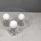 Marble sphere coffee table by Roche Bobois, 1980s
