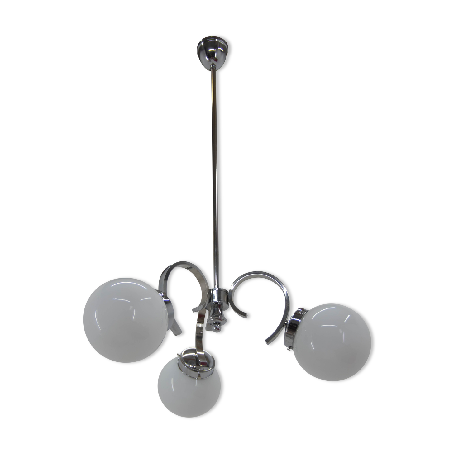 Art deco chandelier, 1930s, restored