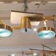 Brass and Murano glass chandelier