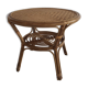 Table basse en rotin tressé années 70