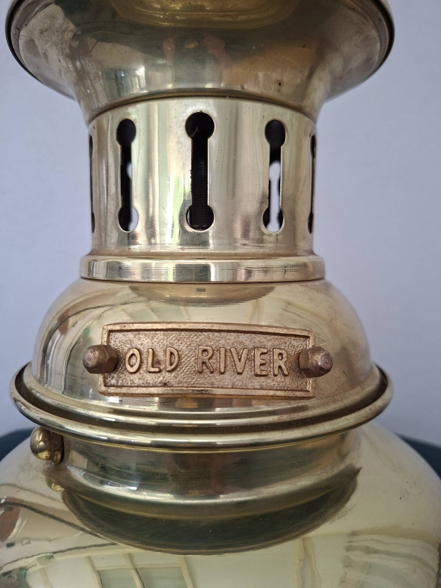 Brass marine suspension "Old River" — Vintage table lamp